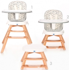 Дитячий стільчик для годування 3 в 1 Lorelli Napoli with rotation Blue SURF BEARS